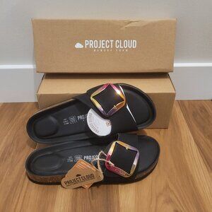 Project Cloud Mykonos black sandal